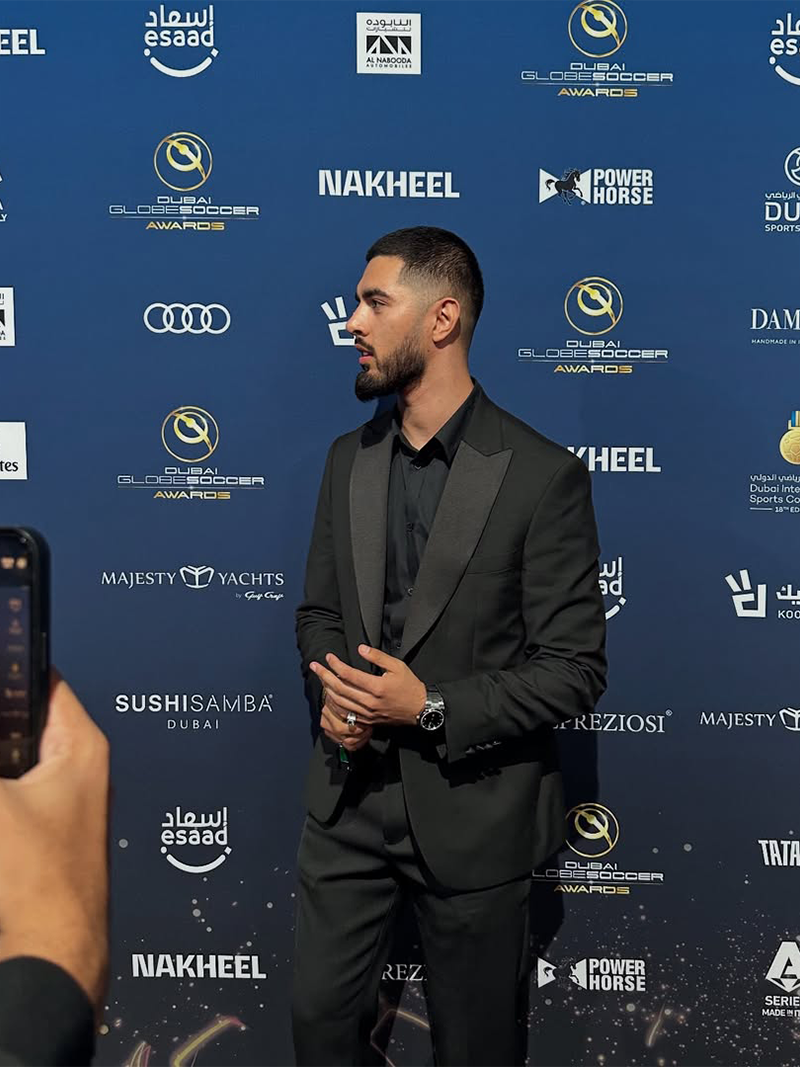 Ismail Ugradar, known as Isheverything, photographed at the Globe Soccer Awards